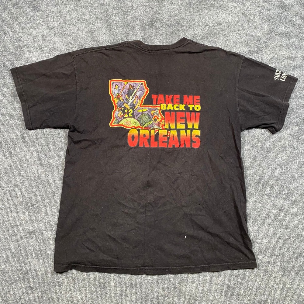 Cowboy Mouth New Orleans Hurricane Relief Fund T-Shirt Mens Black‎ Southern